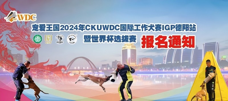 宠爱王国2024年CKUWDC国际工作犬赛IGP德阳站暨世界杯选拔赛报名通知